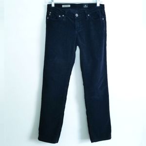 AG Adriano Goldschmied The Stilt Cigarette Jean Black Corduroy Size 25R